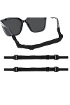 cypreason Lunettes Strap Sports, 3 attaches lunettes en corsans queue, Sangle retenue lunettes soleil souple, support chaîne 