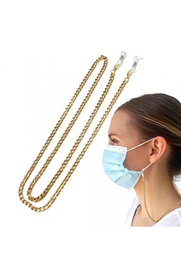 MISOYER Lunettes, Cordon Cordon Lunettes en métal, Sangle Cou chaîne visière chaîne Sangle Lunettes pour Lunettes retenue Acc