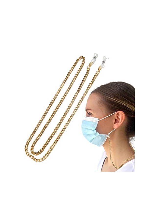 MISOYER Lunettes, Cordon Cordon Lunettes en métal, Sangle Cou chaîne visière chaîne Sangle Lunettes pour Lunettes retenue Acc