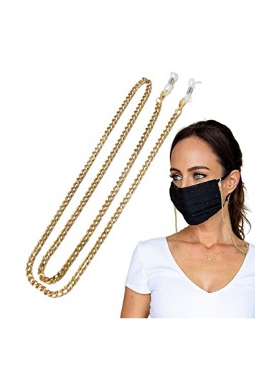 Shareed Lunettes, Cordon à Lunettes en métal antidérapant, Cou chaîne visière chaîne Lunettes pour Lunettes retenue Accessoir