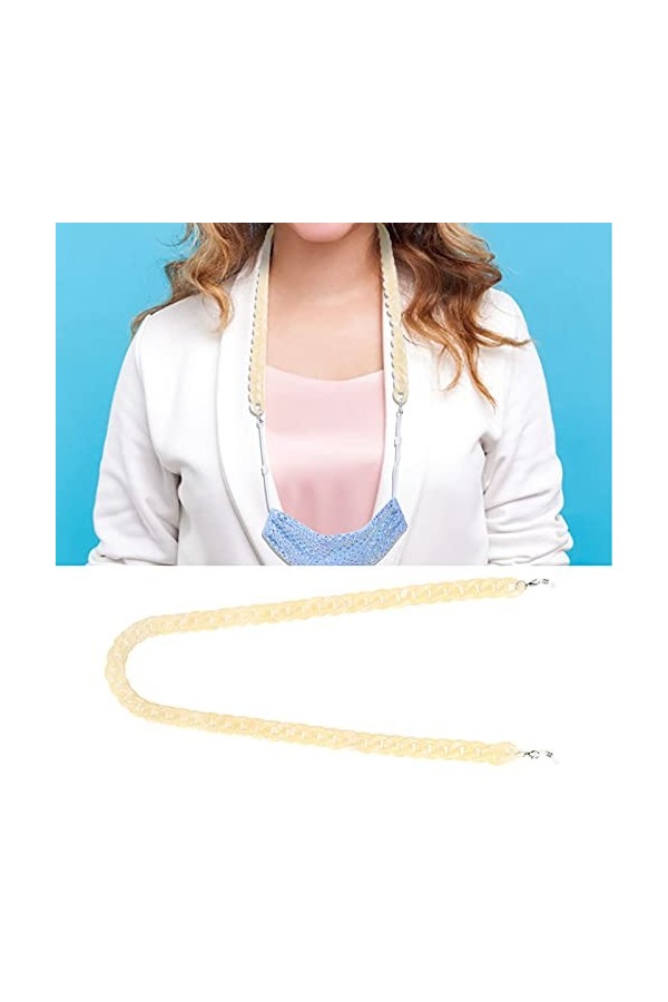 Fupi Chaîne de Lunettes, chaîne de Support de moufle Simple et Pratique en Plastique pour Voyager pour Les Hommes pour Les ac