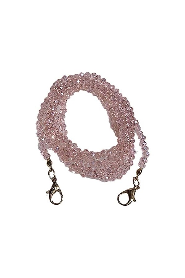 HFINGAQEX YZH Chaîne de lunettes de soleil avec perles en cristal pour femme