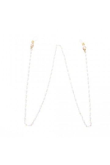 Yitre Chaîne de Lunettes Perlée, Métal Anti-perte Chaîne Décorative Perlée de Perles Chaîne de Lunettes pour Lunettes de Lect