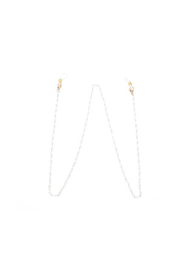 Yitre Chaîne de Lunettes Perlée, Métal Anti-perte Chaîne Décorative Perlée de Perles Chaîne de Lunettes pour Lunettes de Lect
