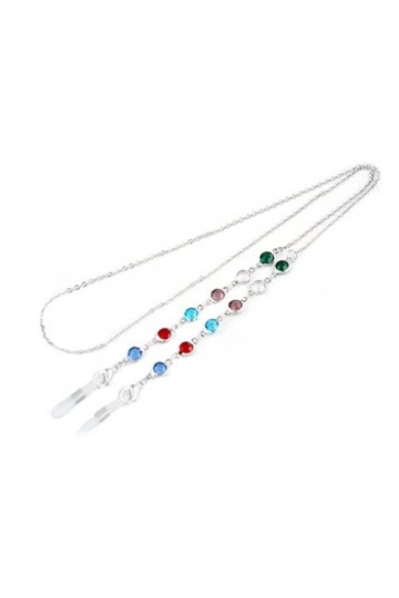 WUUISDNX Lunettes de vue Chaîne Sangle Fournitures décoratives Retenue avec crochet Léger Strass Lunettes Accessoires Lunette