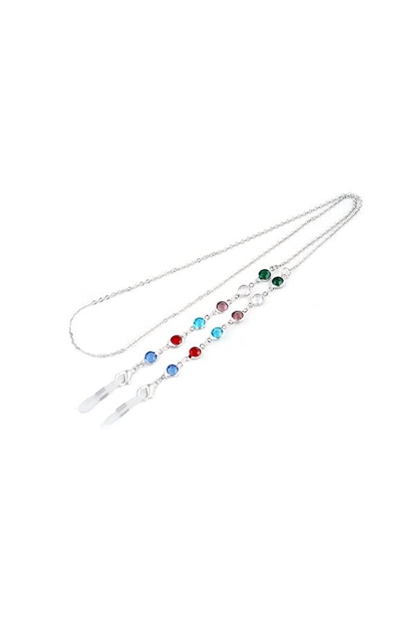 WUUISDNX Lunettes de vue Chaîne Sangle Fournitures décoratives Retenue avec crochet Léger Strass Lunettes Accessoires Lunette