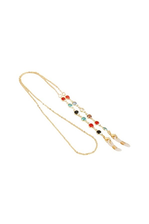 WUUISDNX Lunettes de vue Chaîne Sangle Fournitures décoratives Retenue avec crochet Léger Strass Lunettes Accessoires Lunette