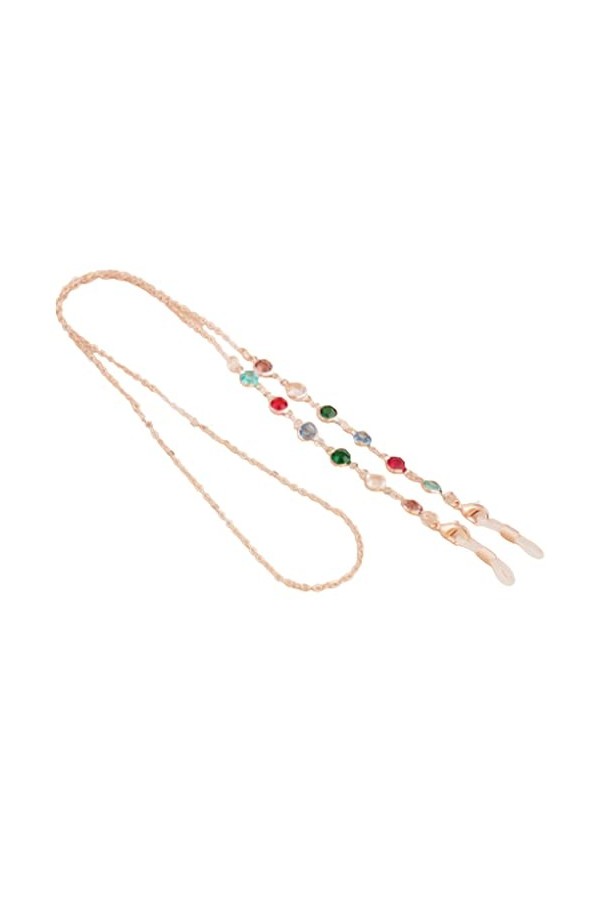 WUUISDNX Lunettes de vue Chaîne Sangle Fournitures décoratives Retenue avec crochet Léger Strass Lunettes Accessoires Lunette