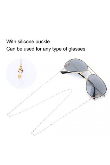 Chaîne de lunettes de mode, chaînes de lunettes de soleil chaînes décoratives en métal anti-perte pour lunettes de lecture po
