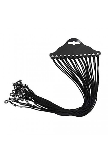 12pcs lunettes de soleil sports wrap cordon porte lunettes lunettes corde anti-glissement lunettes de fixation corde noir et 