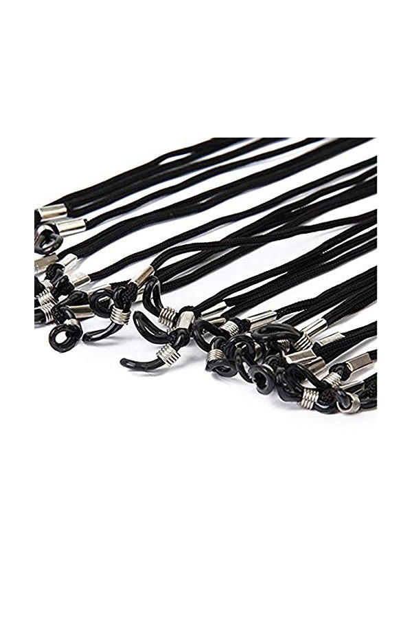 12pcs lunettes de soleil sports wrap cordon porte lunettes lunettes corde anti-glissement lunettes de fixation corde noir et 