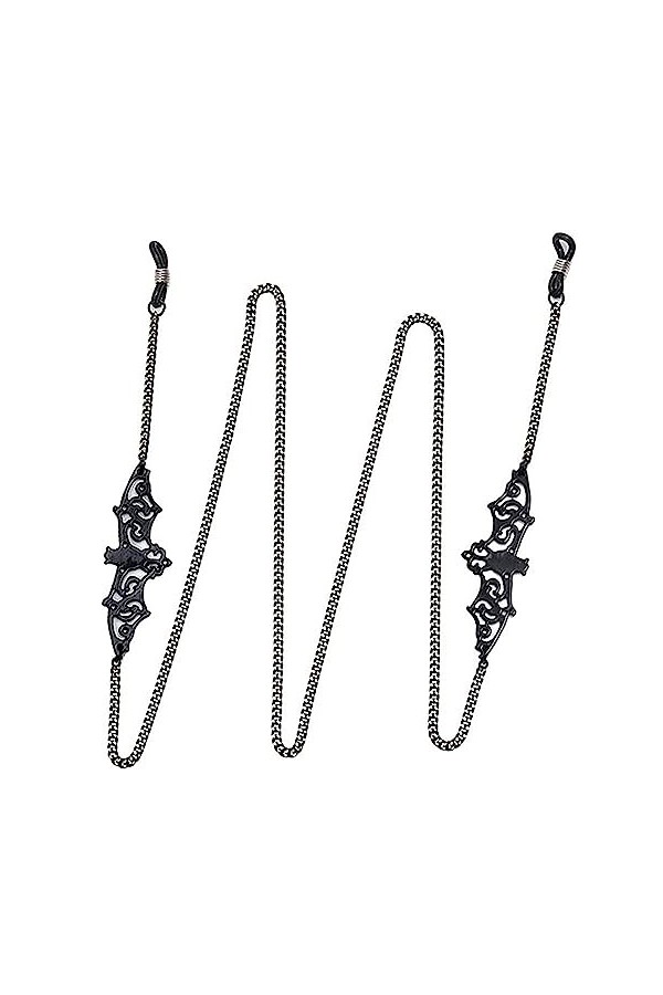 Générique Lunettes de soleil cordon porte-lunettes creux chauve-souris perles lunettes chaîne lunettes de lecture porte-lunet