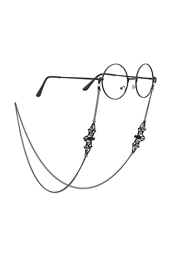 Générique Lunettes de soleil cordon porte-lunettes creux chauve-souris perles lunettes chaîne lunettes de lecture porte-lunet
