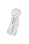 WLLHYF Bonnet de pirate en soie Durag à longue queue respirante pour 360 vagues bandana doux turban perte de cheveux chimio, 