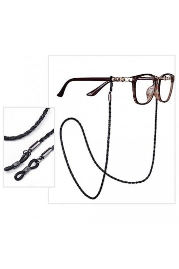 Ousyaah Chaînes de Lunettes, Chainette de Lunettes en Cuir Tressé, Cordon Lunettes Chaîne Lunettes de Soleil Lunettes Chaîne 