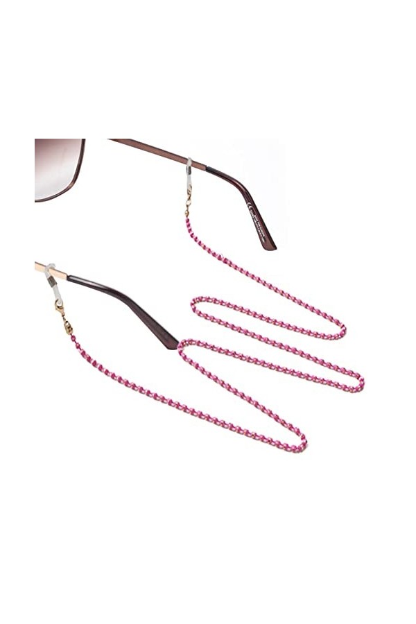 LOSOO Chaîne à Lunettes,Lunettes à Perles à Clip Simple - Chaînes décoratives Corà Lunettes pour Femme, Cordon Lunettes antid