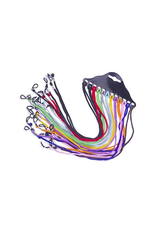 COMVIP 12Pcs Cordon à Lunettes Antidérapant Chaîne Lunettes Couleur Aléatoire