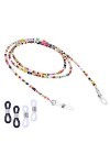 COMVIP Chaîne de Lunettes Fantaisie Antidérapant Perle Multicolore en Acrylique