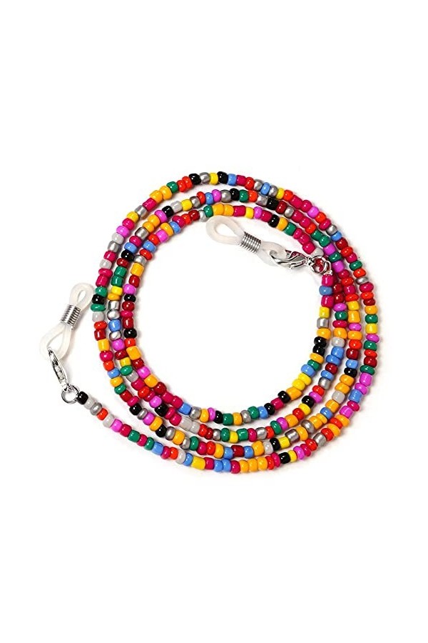 Cikiki Chaîne de lunettes colorée Bohème Longueur Réglable Cordon Cordon Lunettes de Lecture Perdu Sangle W3G9 Mode Chaîne Lu