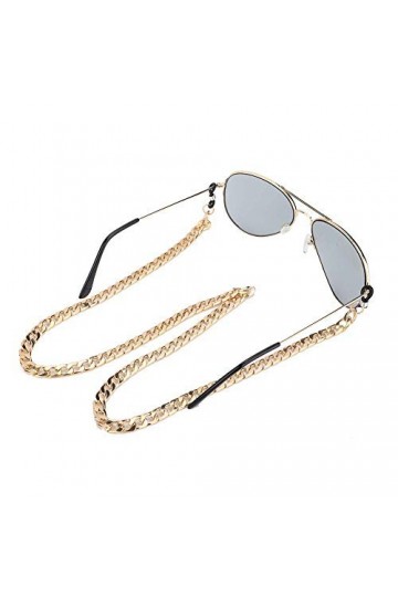 Sangle de lunettes, épaissie style hip-hop anti-dérapant lunettes de vue chaîne lunettes de lecture bracelet or, texture mode