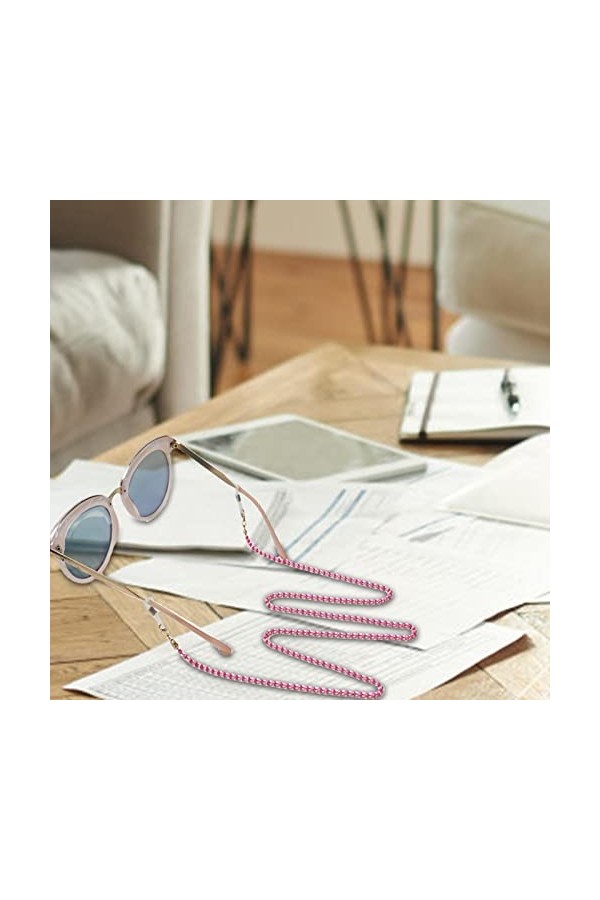 MISOYER Lunettes perlée | Support doreille Longe Couverture Visage | Sangle Lunettes Anti-Perte chaîne perlée MoLunettes Lec