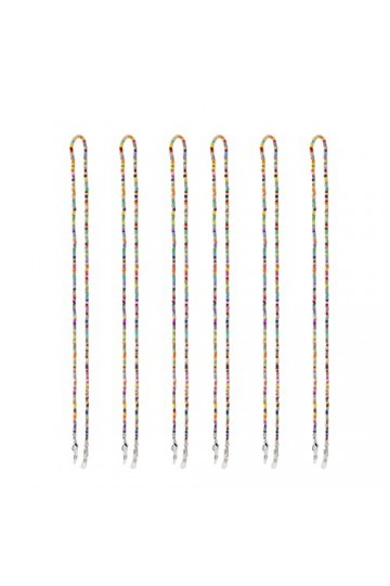 Porte-cordon de Lunettes Résistant à la Rouille 6 Pièces Bricolage Stock Lunettes de Perles Collier Chaînes Réglable élégant 