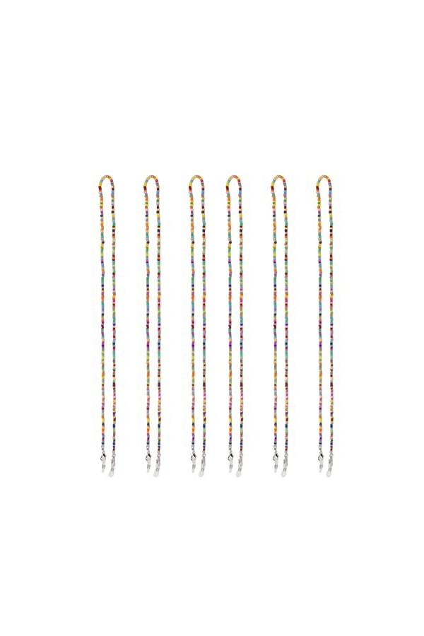 Porte-cordon de Lunettes Résistant à la Rouille 6 Pièces Bricolage Stock Lunettes de Perles Collier Chaînes Réglable élégant 