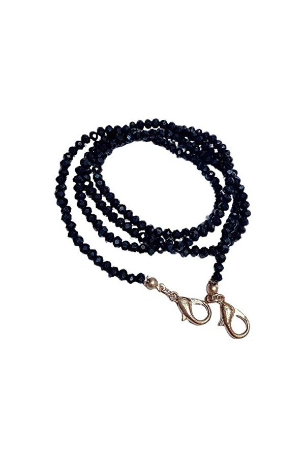 Chaîne de lunettes de soleil avec perles de cristal - Collier pour femme - Sangle de lecture