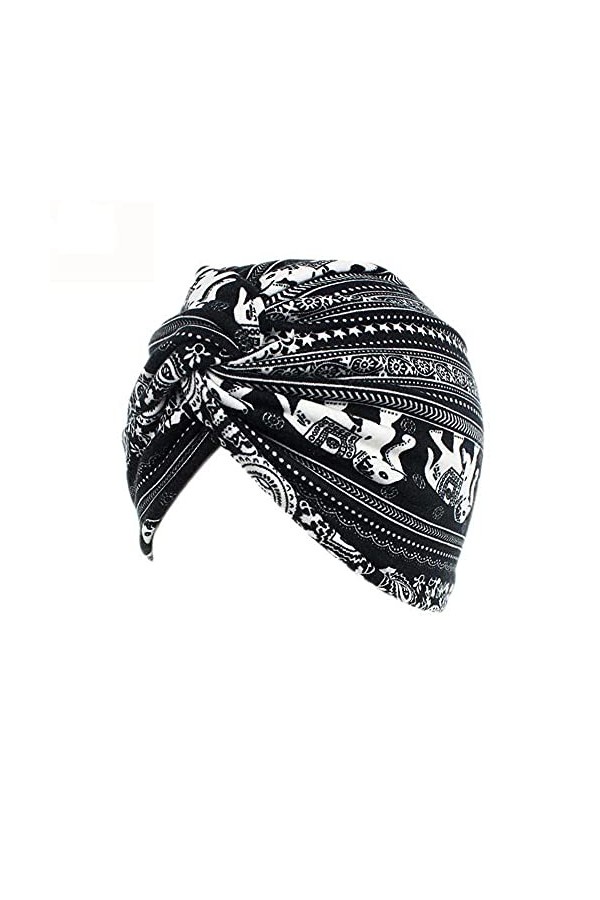 Estevan Couvre-chef pour femmes doux pré-noué noeud mode turban plissé bonnet bonnet de sommeil 7 Taille unique