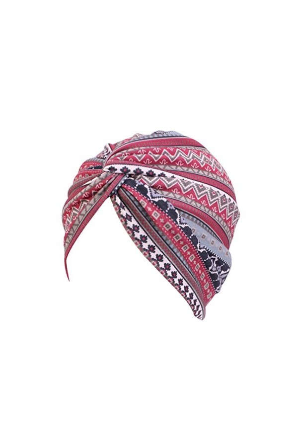 Estevan Couvre-chef pour femmes doux pré-noué noeud mode turban plissé bonnet bonnet de sommeil 7 Taille unique