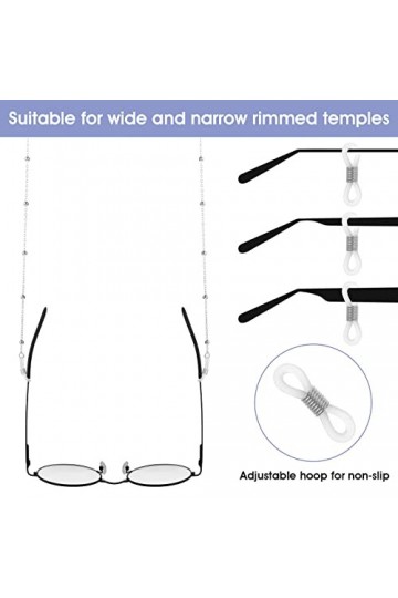 WLLHYF Chaîne de lunettes pour femme Sangle autour du cou chaîne de lunettes de lecture solaire pour femme Collier de longe p