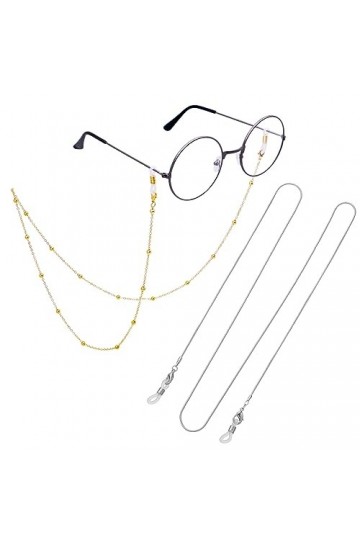RUOXIXI 2 Pièces Chaine Lunettes,Cordon Lunettes de Soleil pour Lunettes de soleil，Masque， Lunettes de Lecture Lunettes pour 