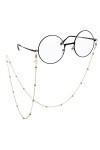WLLHYF Chaîne de lunettes pour femme Porte-sangle autour du cou, chaîne de lunettes de lecture du soleil pour femme Collier d