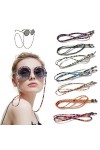 Tpubmity 7 Pcs Chaine Lunettes Multicolore Universel Lunettes Sangle Cordons Lunettes, Anti-dérapantes Sangle de Lunettes, po