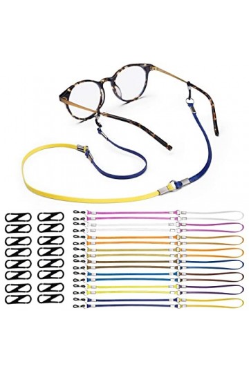 8 Chaine Lunettes Femme, Chaînes à Lunettes, Cordon Lunettes, Sangle Corde Retenue à Lunettes de Lecture pour Femmes Hommes D