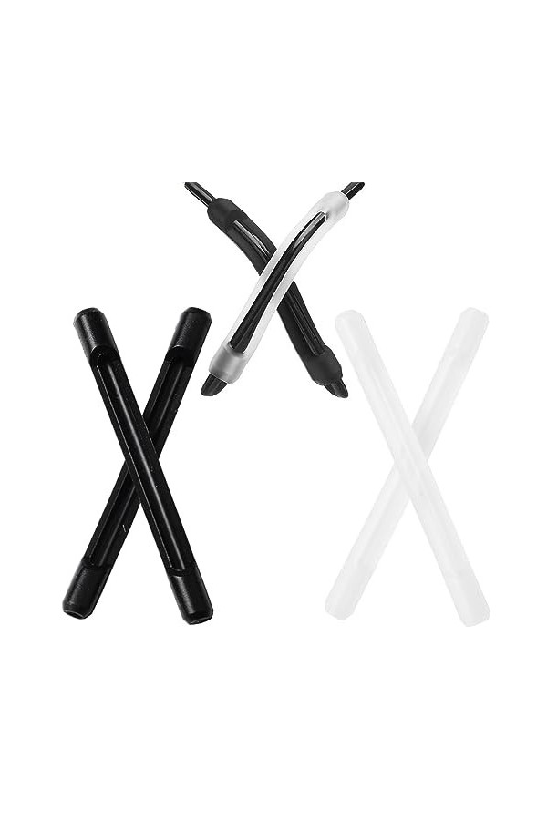 RUOJLING 6 Paires Protege Branche Lunette,Couvre-temples en Silicone,Crochet Doreille en Silicone Pour Antidérapant Lunettes