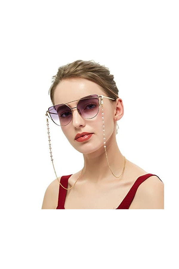 Chaîne de lunettes, chaîne de masque, cordon de perles de chaîne de masque, cordon de lunettes de lecture, collier femme, lun