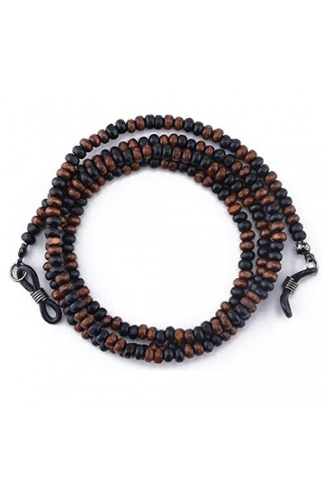 Cordon De Lunettes Perlé Fait À Main En Bois Perles Lunettes Chaînes Réglable Lunettes Lanière Lunettes De Chaîne Pour Hommes