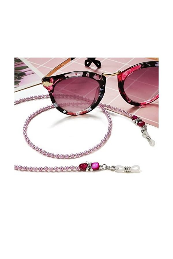 KLOVA Cordon Lunettes Lecture Pour Femmes Chaîne Lunettes Perlées Sangle Cordon Lunettes Support Chaîne Lunettes Support Cord
