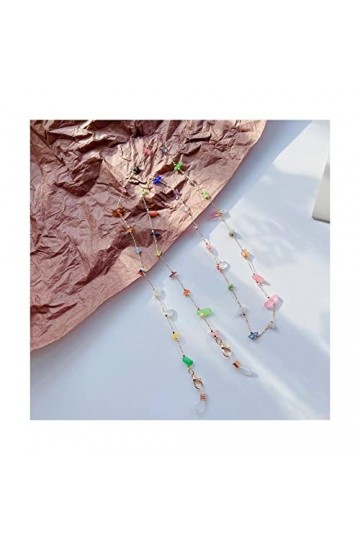 Chaîne de lunettes en perles de pierre naturelle pour femme - Élégant - Pour lunettes