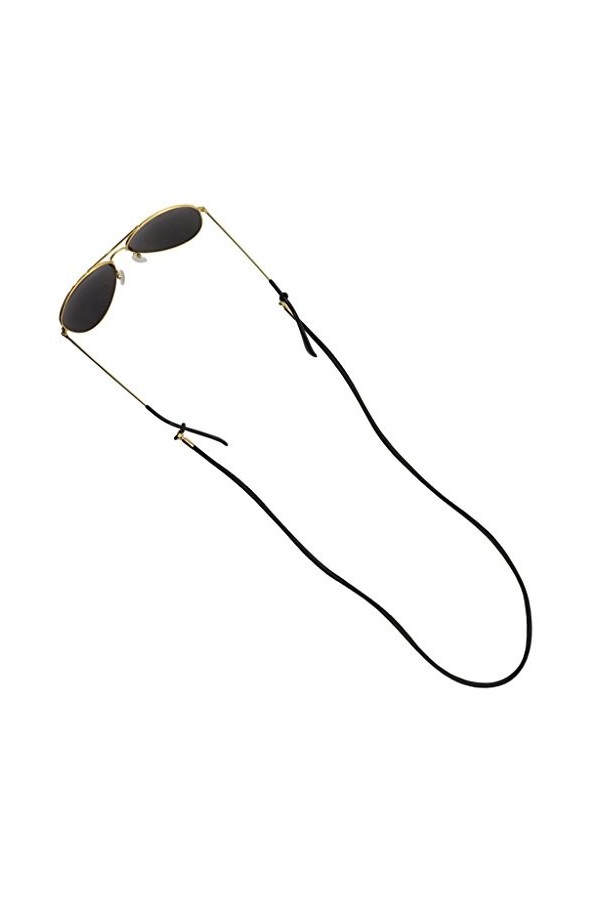 MagiDeal Cordon à Lunettes en PU Porte-lunettes de Sport Chaîne Sangle de Lunettes de Soleil /, Noir, 74cm