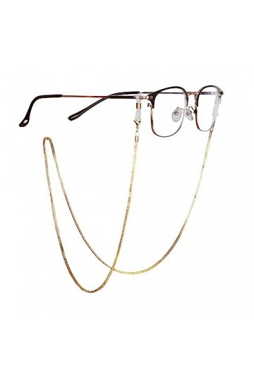 Ousyaah Chaînes de Lunettes Femme Homme, Retenue de Lunette Métal, Cordon Cou Lunette, Chainette de Lunettes Soleil, Support 