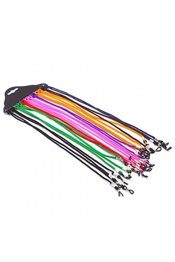 Bongles Nylon durable Lunettes de lunettes Porte Retenue Cordons Chaînes de lunettes portable Lunettes Straps 12pcs-coloré