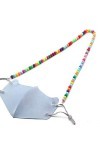 lijun Support de Visage pour Enfants lanière Multicolore chaîne perlée Repose-Lunettes Sangle doreilles