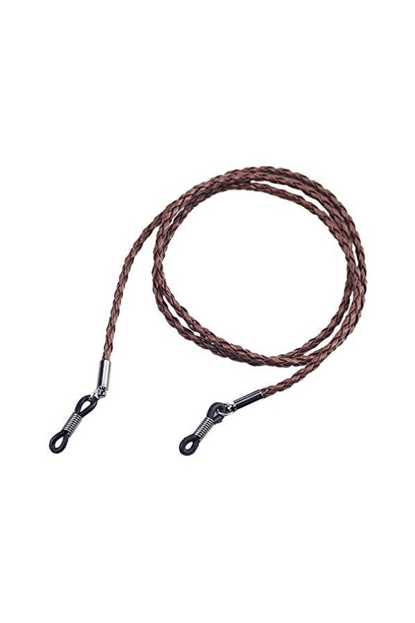 Jixin4you Cordon à Lunettes en Faux Cuir Corde Gris