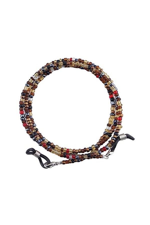 Sharplace Perle de Verre Femmes Lunettes de Vue Multicolore Porte-lunettes de Soleil Lanière Lunettes Cordon Sangle Collier C