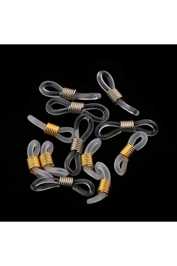 Sharplace 18pcs Attaches de Lunettes en Silicone - Connecteur Cordon à Lunettes - Connecteur Extrémité Chaîne de Lunettes