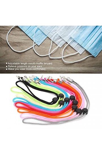 Ensemble de Cordon de Lunettes de 9 Pièces, Support de Lanière de Masque Anti-Perte Robuste, Cordon de Lunettes Réglable Chaî