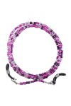 kowaku Verre Perlé Chaîne de Lunettes Lanière Corde Retenue Lunettes de Lecture Cordon Sangle - Violet, 75cm