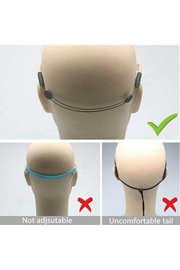 ESmoda 2 PièCes SéRies Sangle de Lunettes Cordon de des Sports Bande de Lunettes des Lunettes de Soleil Corde de Corde Titula